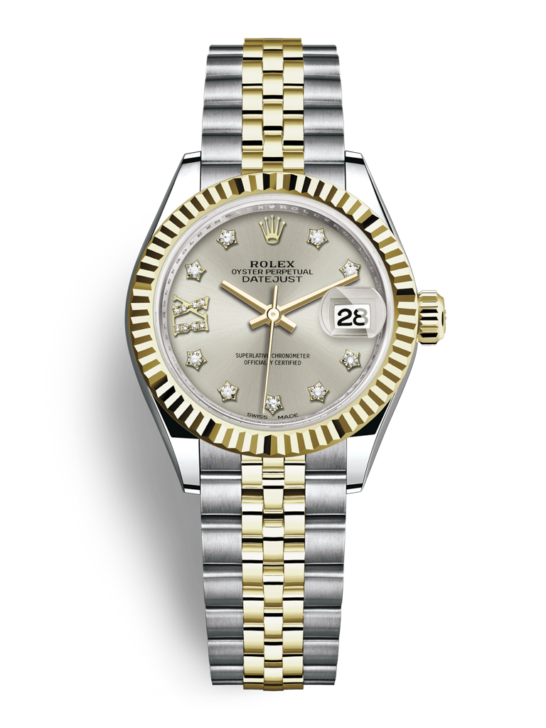 Rolex Lady Datejust 28mm Stainless Steel and Yellow Gold 279173 Silver 17 Diamond Jubilee